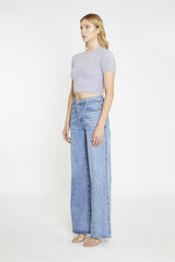 Mid Stonewash Wide-Leg Jeans