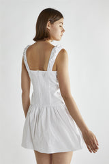 White A-Line Mini-Dress