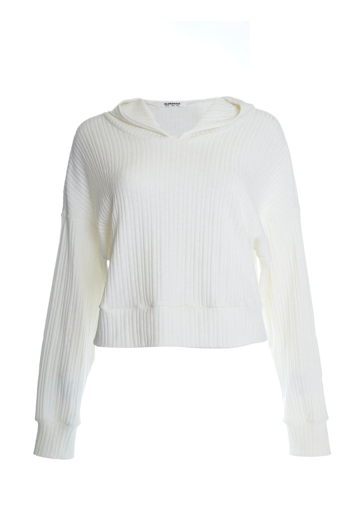 White Ribbed Loungewear Top