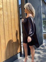 Black Bardot Mini-Dress