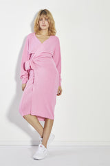 Candy Wrap Jumper Midi-Dress