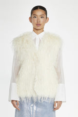 Cream Faux Fur Gilet