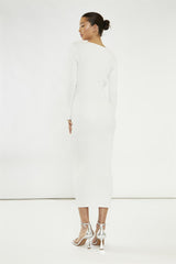 Off-White Bead Detail Maxi-Dress