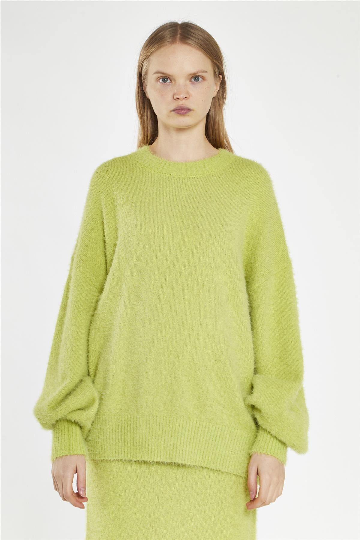 Lime-Green Oversized Fit-Jumper