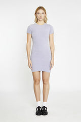 Lilac-Glitter Knitted Mini-Dress