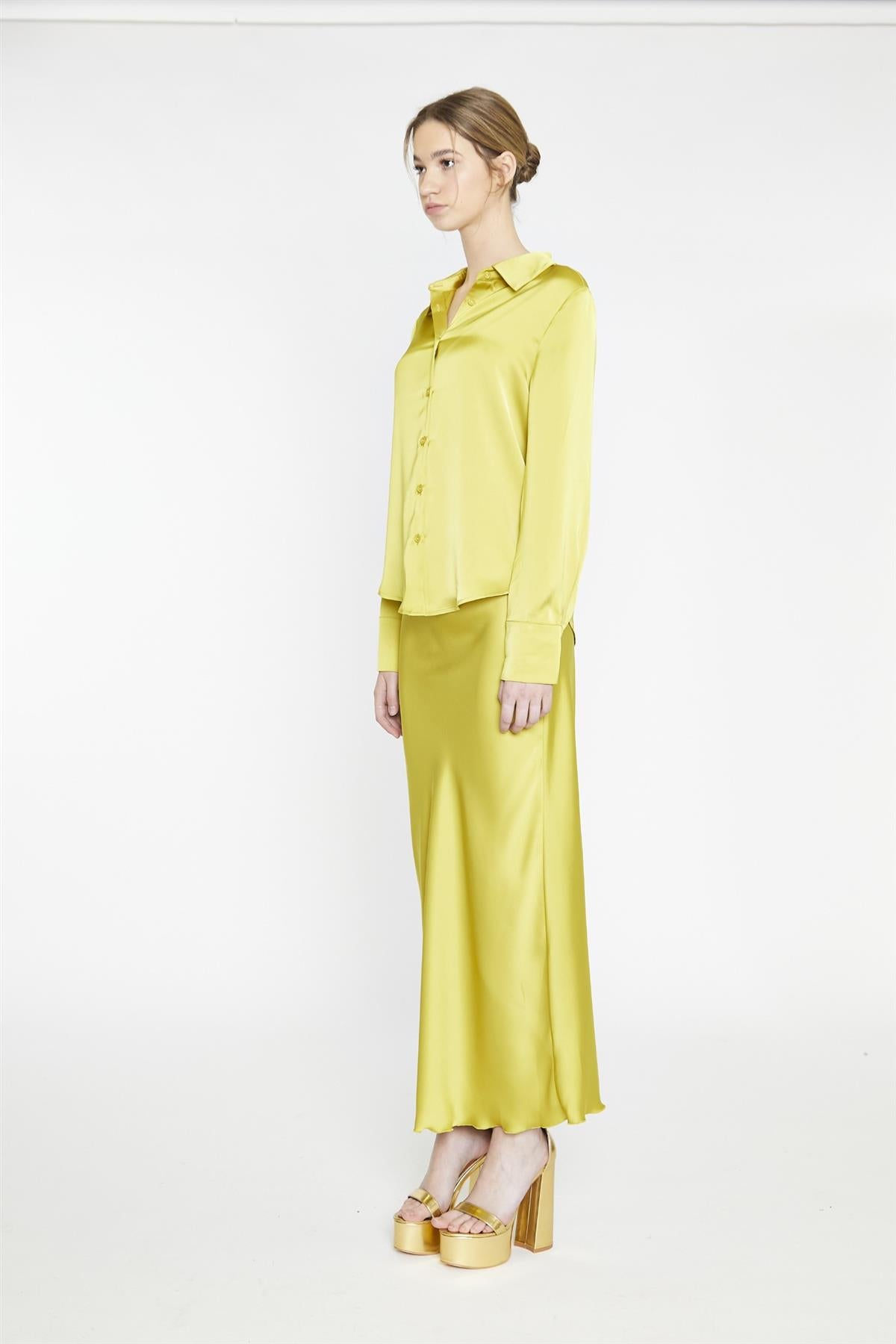 Chartreuse Sateen Classic Shirt