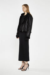 Black Fur-Trim -Jacket