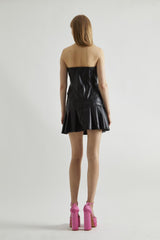 Black Pleated Mini-Skirt