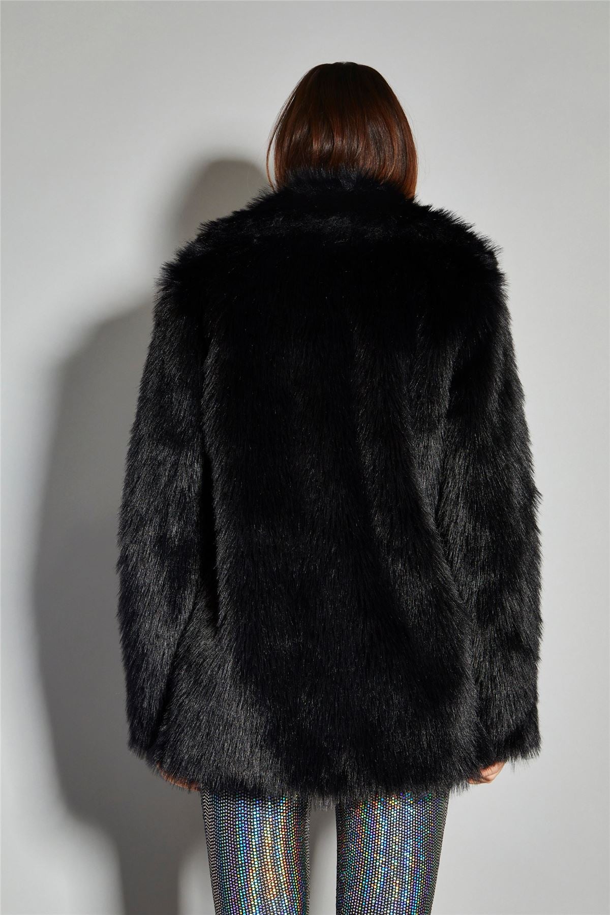 Black Faux-Fur Coat