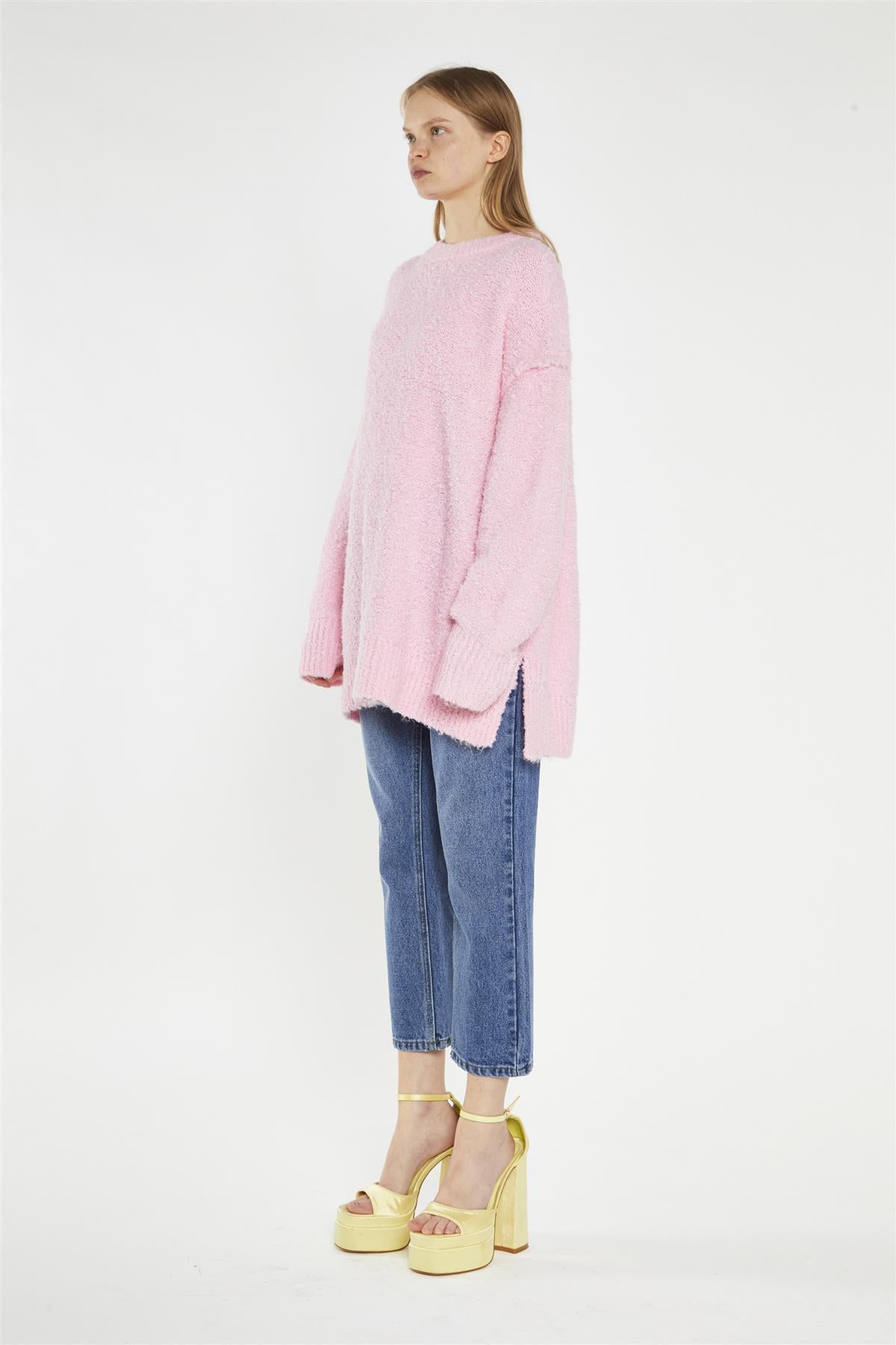 Candy-Pink Oversized-Jumper