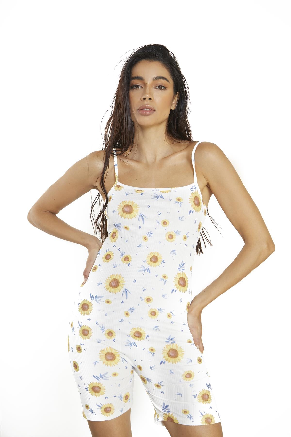 Sunflower Rib Bodycon Playsuit