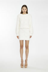 Glamorous Off White Knit Long Sleeve Jumper