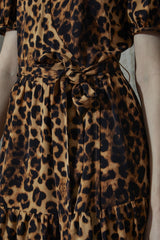 Leopard Wrap Maxi-Dress