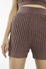 Mink Ribbed Shorts