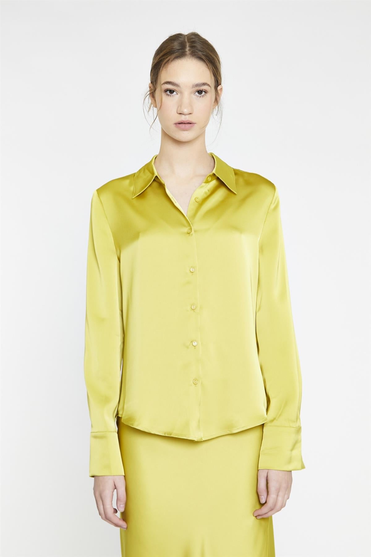 Chartreuse Sateen Classic Shirt