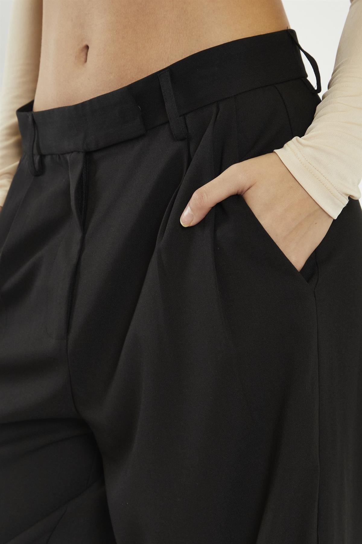 Black Wide leg Trousers