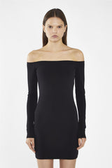 Black Bardot Mini-Dress