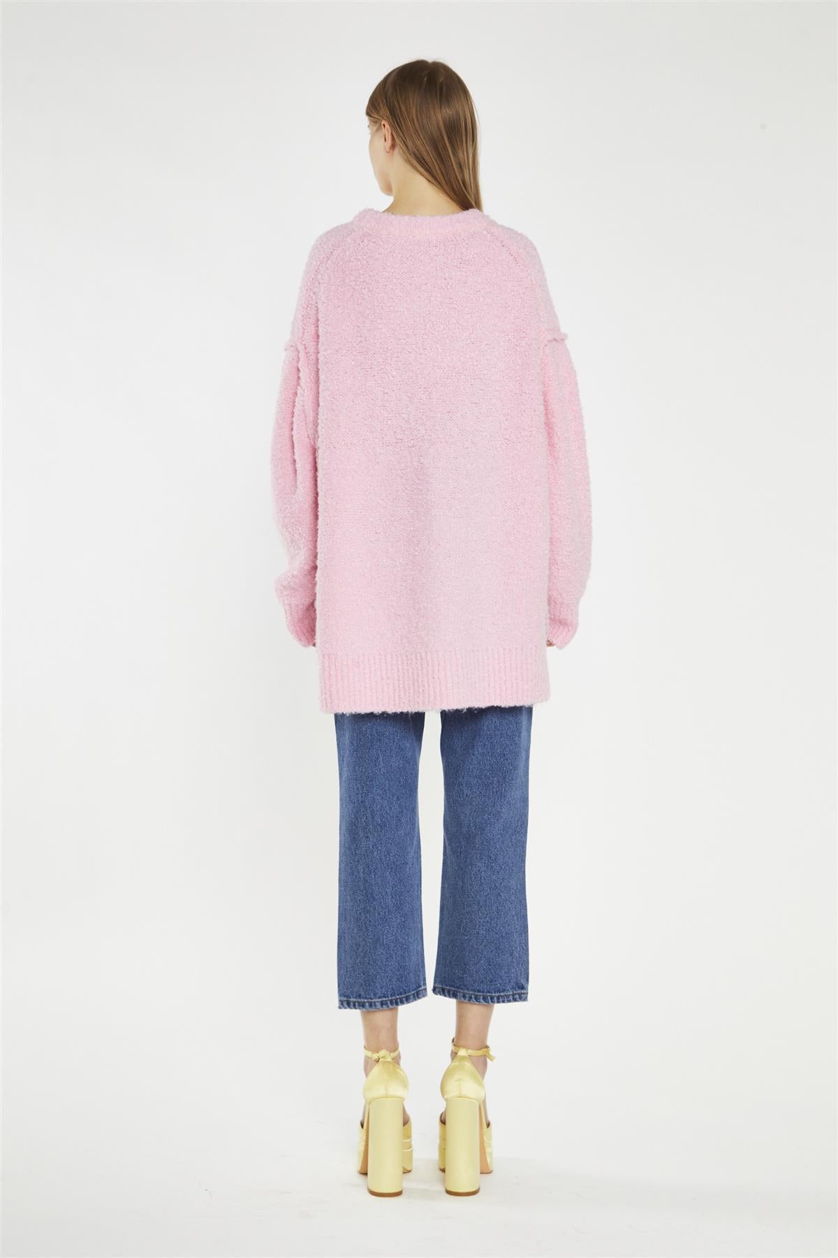 Candy-Pink Oversized-Jumper