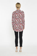 Black-Red 90s-Floral Classic-Shirt